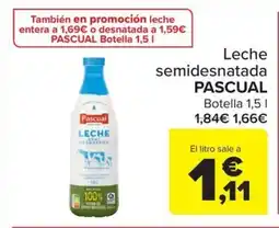 Carrefour PASCUAL Leche semidesnatada oferta
