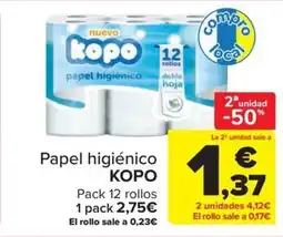 Carrefour KOPO Papel higiénico oferta