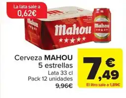 Carrefour MAHOU Cerveza oferta