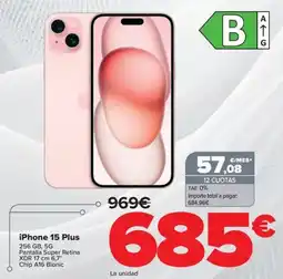 Carrefour iPhone 15 Plus oferta