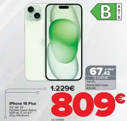 Carrefour iPhone 15 Plus oferta