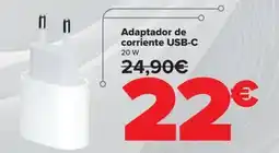 Carrefour Adaptador de corriente USB-C 20 W oferta