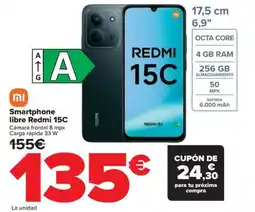 Carrefour XIAOMI Smartphone libre Redmi 15C oferta