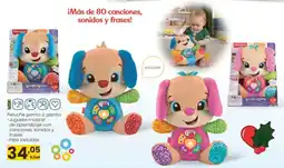 Eroski Peluche perrito o perrita -Juguete musical de aprendizaje con canciones, sonidos y frases oferta