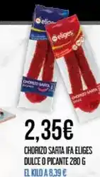 Claudio Ifa eliges - chorizo sarta dulce o picante oferta