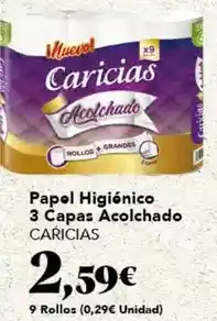 Gadis Caricias - papel higiénico 3 capas acolchado oferta