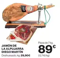 Hipercor Diego martín - jamón de la alpujarra oferta