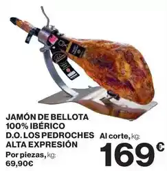 Hipercor Bellota - jamón de 100% ibérico d.o. los pedroches oferta