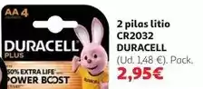 Alcampo Duracell - 2 pilas litio oferta