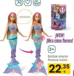Eroski Barbie sirena florece rubia oferta