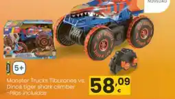 Eroski Monster trucks tiburones vs. dinos tiger shark climber oferta