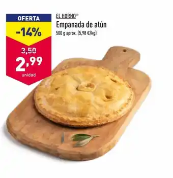 ALDI El Horno Empanada de atún 500g oferta