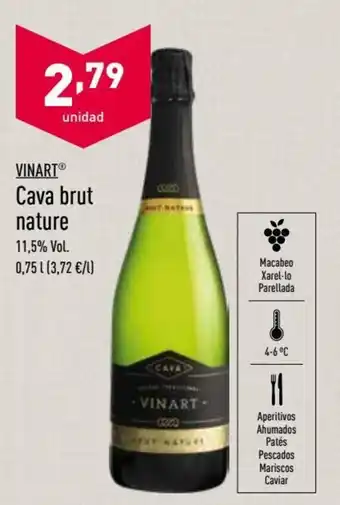 ALDI Vinart Cava brut nature 0,75l oferta