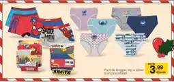 Eroski Pack de bragas, slip o bóxer licencias infantil oferta