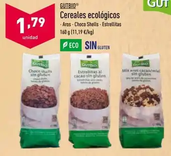 ALDI Gutbio Cereales ecológicos 160g oferta