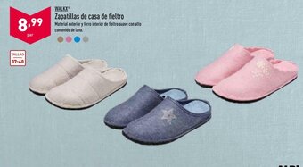 ALDI Walkx Zapatillas de casa de fieltro oferta