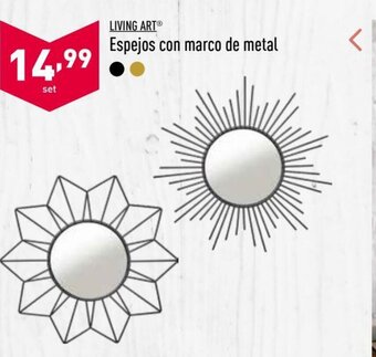 ALDI Living Art Espejos con marco de metal oferta