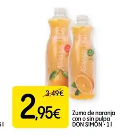 Dialprix DON SIMON Zumo de naranja con o sin pulpa oferta