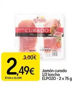 Dialprix ELPOZO Jamón curado 1/2 loncha oferta