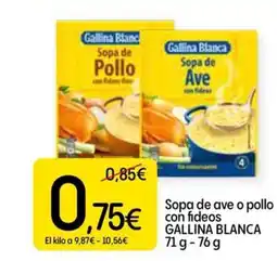 Dialprix GALLINA BLANCA Sopa de ave o pollo con fideos oferta