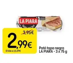 Dialprix LA PIARA Paté tapa negra oferta
