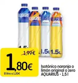 Dialprix AQUARIUS Isotónico naranja o limón original o zero oferta