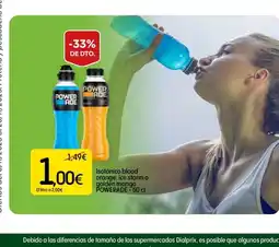 Dialprix POWERADE Isotónico blood orange, ice storm o golden mango oferta