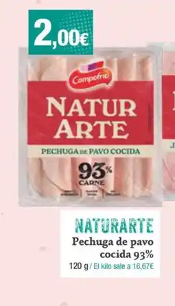 Dialprix NATURARTE Pechuga de pavo cocida 93% oferta