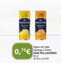 Dialprix SAN PELLEGRINO Agua con gas naranja o limón oferta