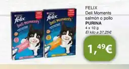 Dialprix FELIX PURINA Deli Moments salmón o pollo oferta