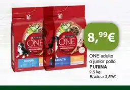 Dialprix PURINA ONE adulto o junior pollo oferta