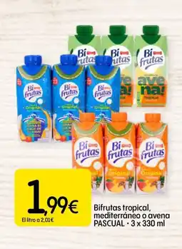 Dialprix PASCUAL Bifrutas tropical, mediterráneo o avena oferta