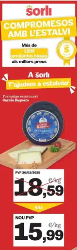 Sorli GARCIA BAQUERO Formatge semicurat oferta