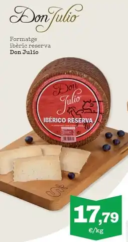 Sorli DOn JULIO Formatge ibèric reserva oferta