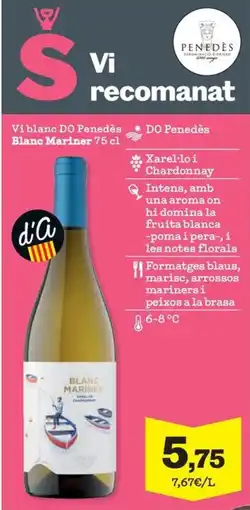 Sorli BLANC MARINER Vi blanc DO Penedès oferta