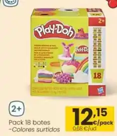 Eroski Play doh - pack 18 botes/ colores surtidos oferta