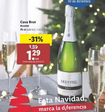 Lidl Cava Brut Arestel 75cl oferta