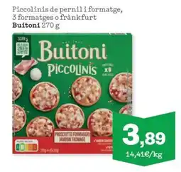 Sorli BUITONI Piccolinis de pernili formatge, 3 formatges o frankfurt oferta