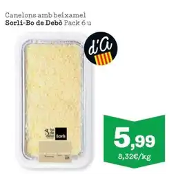 Sorli Canelons amb beixamel Sorli-Bo de Debò oferta