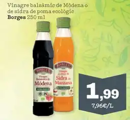Sorli BORGES Vinagre balsàmic de mòdena o de sidra de poma ecològic oferta