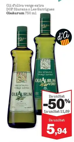 Sorli OLE AURUM Oli d'oliva verge extra DOP Siurana o Les Garrigues oferta