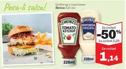 Sorli HEINZ Quètxup o maionesa oferta