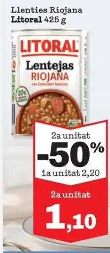 Sorli LITORAL Llenties Riojana oferta