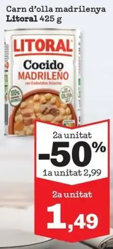 Sorli LITORAL Carn d'olla madrilenya oferta