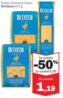 Sorli DE CECCO Pasta, diversos tipus oferta
