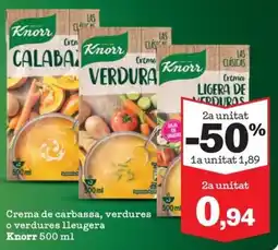 Sorli KNORR Crema de carbassa, verdures o verdures lleugera oferta