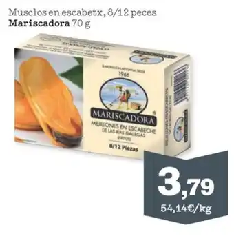 Sorli MARISCADORA Musclos en escabetx, 8/12 peces oferta