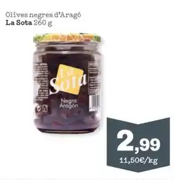 Sorli LA SOTA Olives negres d'Aragó oferta