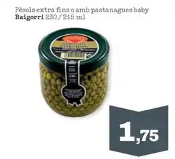 Sorli BAIGORRI Pèsols extra fins o amb pastanagues baby oferta