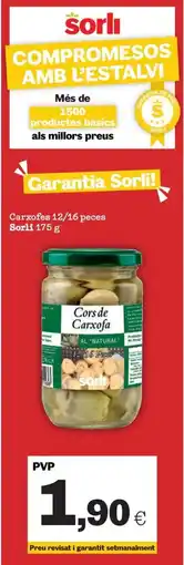 Sorli SORLI Carxofes 12/16 peces oferta